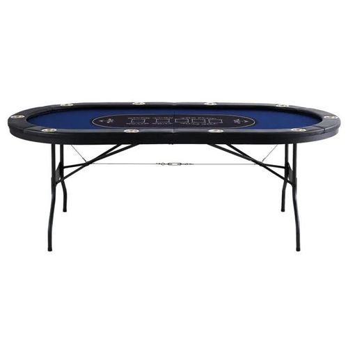 Table de Poker Pliable-Duoku-10 Joueurs 84 Pouces-pour Blackjack et Texas Holdem avec Rails Rembourrés