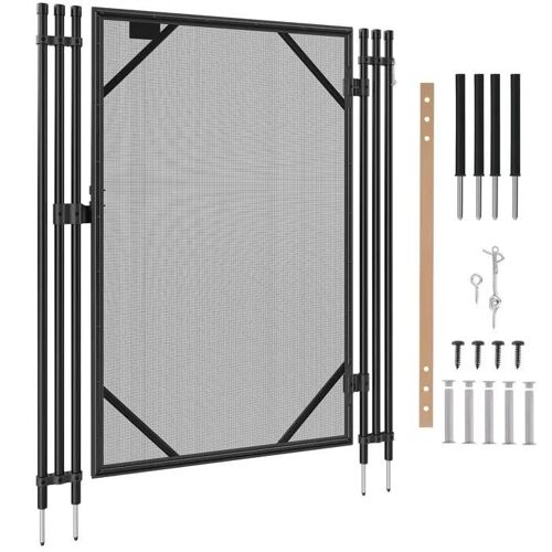 Barrière de Piscine 4 x 2,5 Pieds-Duoku-Kit de Porte de Piscine Creusée à Installer Soi-Même-Loquet en Acier Inoxydable