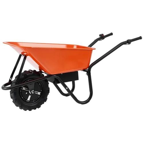 Brouette Électrique-Duoku-Puissance de 500 W-Capacité de 5 pi3, Charge de 330 lb, Idéale pour les Jardins et les Fermes