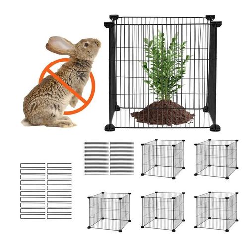 Lot De 5 Cages Grillagées Pour Plantes-Duoku-39 X 39 Cm-Clôtures Extérieures Pour Fleurs, Légumes