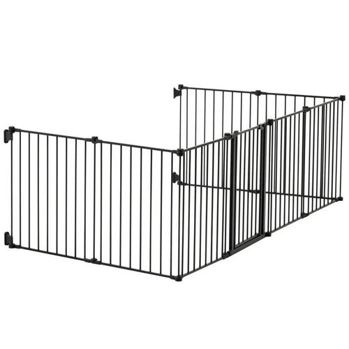 Barrière De Sécurité-Duoku-487,7 Cm X 71,1 Cm-Clôture Pliable À 8 Panneaux Pour Animaux-Système D'ouverture Facile