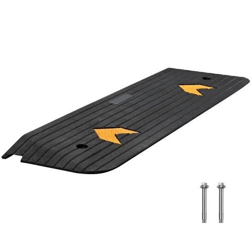 Rampe De Seuil En Caoutchouc Améliorée-Duoku- Rampe De 2,5 Cm -Rampe De Trottoir Robuste-Capacité De 33 069 Lb