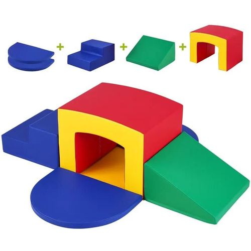 Jouets D'escalade Pour Tout-Petits-Duoku-Ensemble De Jeu D'intérieur Doux De 5 Pièces-Avec Tunnel,Escaliers Et Rampe