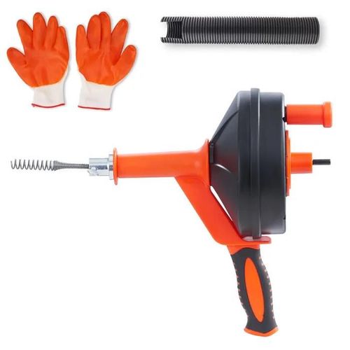 Tarière de Drainage-Duoku-25 Pieds-Serpent de Plomberie avec Accessoire de Forage-Déboucheur pour Cuisine, Salle de Bain