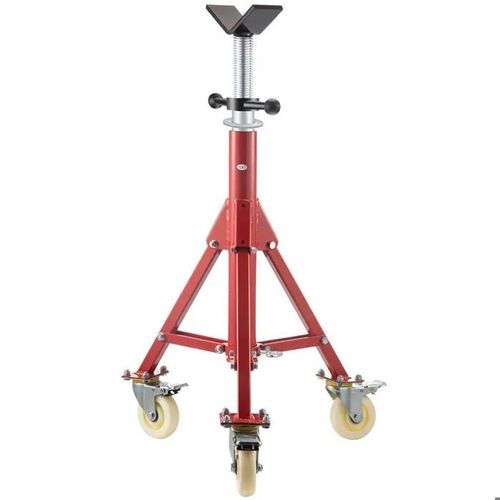 Support Chandelle À Tuyaux-Duoku-Capacité De 400 Kg-Support De Tuyau Réglable 28-52 Pouces-Tête En V-Avec Roulettes