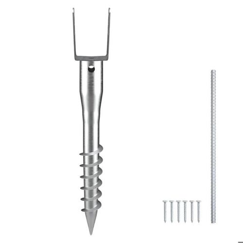 Ancre De Sol Sans Creusage - Duoku - Ux-3.5-27-1 - Acier - 1 Paquet - 6 Tire-Fonds Inclus