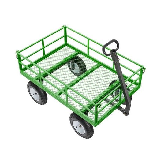 Chariot de Jardin en Acier de 544,31 kg-Duoku-Chariot Robuste-Pneus Tout-Terrain de 13 po-Remorque Utilitaire en Métal 2 en 1