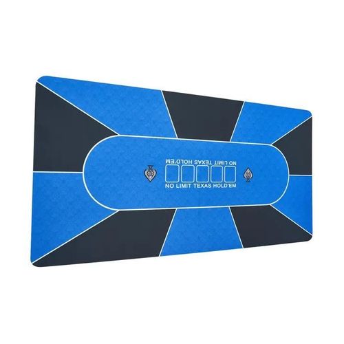 Pokertischplatte 70 X 35 Zoll-Duoku-Plat Pokermatte Pour 6¿8 Joueurs-Rechteckige Pokertischauflage Mit Tragetasche-Bleu