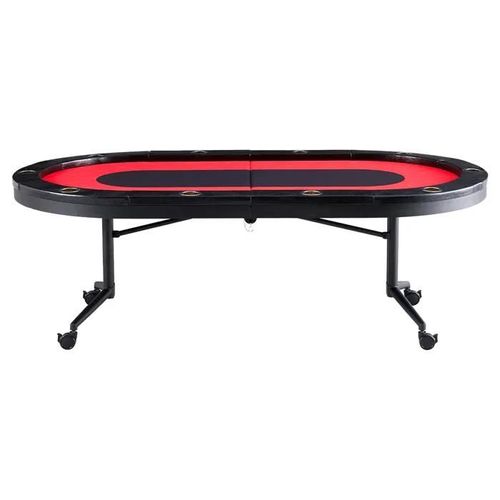 Table de Poker Pliable-Duoku-10 Joueurs 90 Pouces-pour Blackjack et Texas Holdem avec Rails Rembourrés