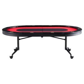 Table de Poker Pliable-Duoku-10 Joueurs 90 Pouces-pour Blackjack et Texas Holdem avec Rails Rembourrés