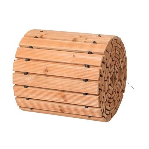 Allée De Jardin En Bois-Duoku-4,9 M X 43,2 Cm-Allée Droite Et Antidérapante. Allée Extérieure En Cèdre Avec Câble Métallique