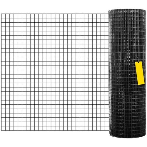 Hardware Cloth-Duoku-24" X 100'-Acier Galvanisé-Maille 1"X1"-Revêtement En Vinyle-Calibre 16-Avec Pince Coupante Et Gants