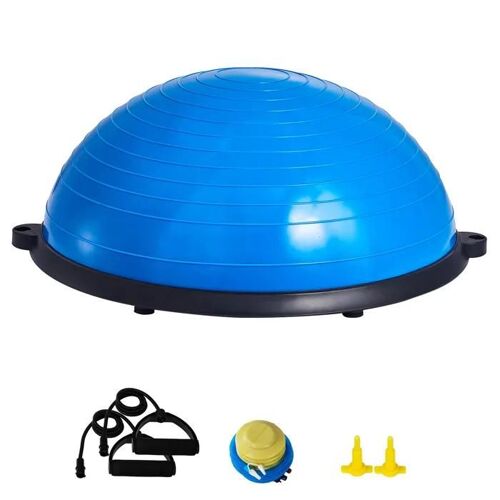 Demi-Ballon D'exercice - Duoku - Aj-22-3 - Capacité 300 Kg - 23 Po - Avec Bandes De Résistance