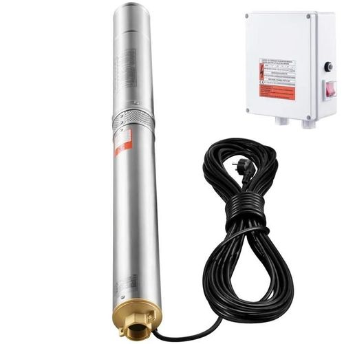 Pompe Submersible pour Puits Profonds-Duoku-2200 W-Construction en Acier Inoxydable-Débit Puissant de 9,8 m³/h
