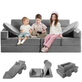 Canapé De Jeu Modulaire Pour Enfants-Duoku-15 Pièces En Mousse Nugget-Éponge Haute Densité 25d-Pour Jouer, Dormir