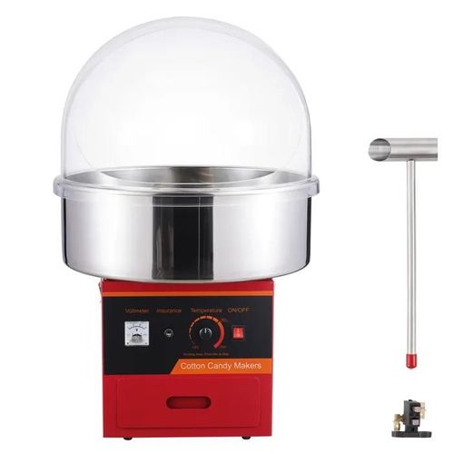 Machine à Barbe à Papa Electrique-Duoku-1000 W-Machine à Barbe à Papa Commerciale-avec Couvercle-Bol en Acier Inoxydable