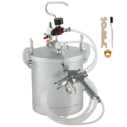 Réservoir de Peinture sous Pression - DUOKU - 10 L - Pistolet Pulvérisateur - Basse Pression - Professionnel