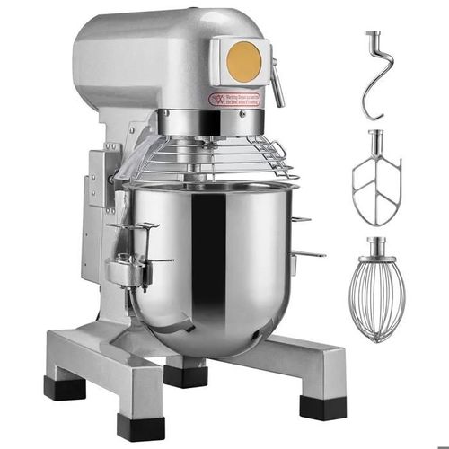 Robot Pâtissier Commercial-Duoku-1100 W 18,7 L-3 Vitesses Réglables-Cuve en Acier Inoxydable et 3 Accessoires