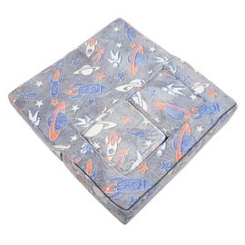 Canapé De Jeu Modulaire Pour Enfants-Duoku-4 Pièces-Tissu En Daim Doux-Éponge 25d-Housse Amovible-Filles Et Garçons-Gris Foncé