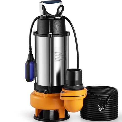 Pompe à Eau Submersible-Duoku-2200W-60000L/H-Cordon de 10m--Acier Inoxydable, pour Eau Sale/Nettoyée-Drainage des Inondations
