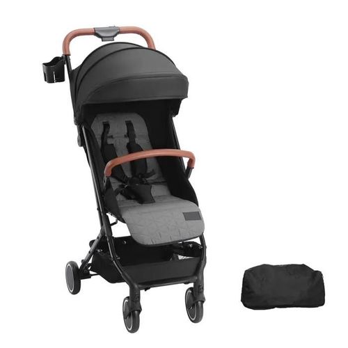Poussette Standard Pour Bébé-Duoku-Poussette Pour Tout-Petit Avec Dossier Réglable À 95°-175° Et Repose-Pieds-Noir