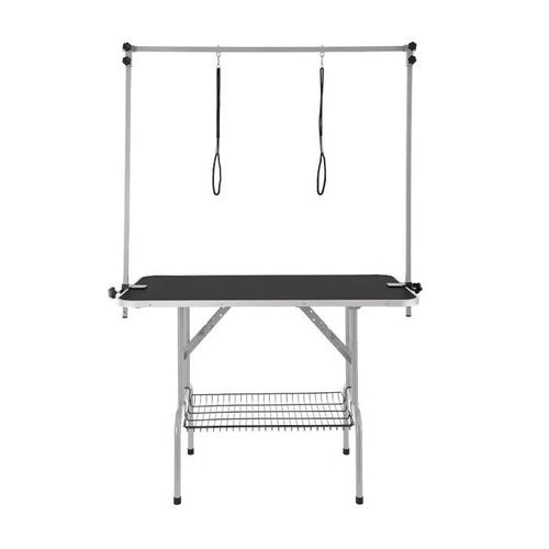 Table De Toilettage Pour Animaux De Compagnie-Duoku-117 Cm-Avec Deux Bras Et Pince-Pliable Pour Chiens De Taille Moyenne Et Petite
