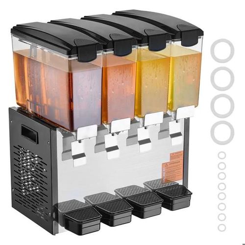 Distributeur de Boissons - DUOKU - 4 Réservoirs de 10 L - Refroidissement 45°F à 54°F - Pour Restaurants et Bars