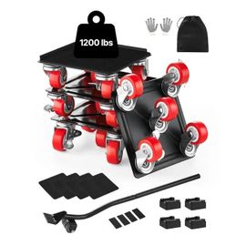 Roulant pour Meubles-Duoku-Charge de 1 200 lb-Robuste avec 5 roues-Acier au Carbone-pour Appareils Électroménagers, Canapé