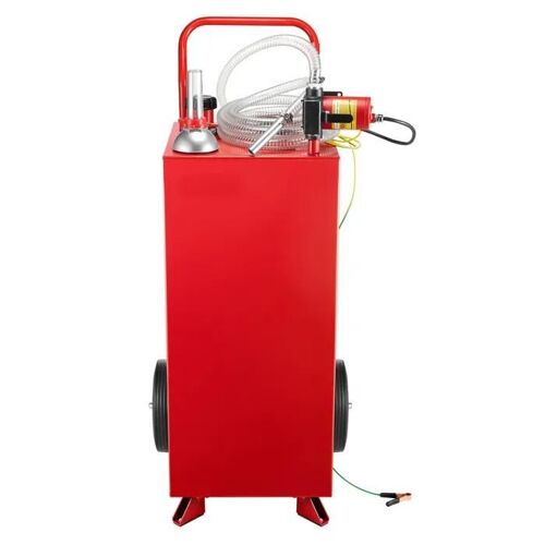 Bidon De Carburant Mobile Sur Roues-Duoku-113,5 L-Réservoir-Avec Pompe Electrique, Tuyau De 3 M, Chariot De Stockage