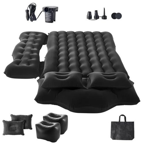 Matelas Gonflable pour Voiture-Duoku-Lit Floqué pour Siège Arrière-Matelas Portable et Robuste avec Pompe à Air