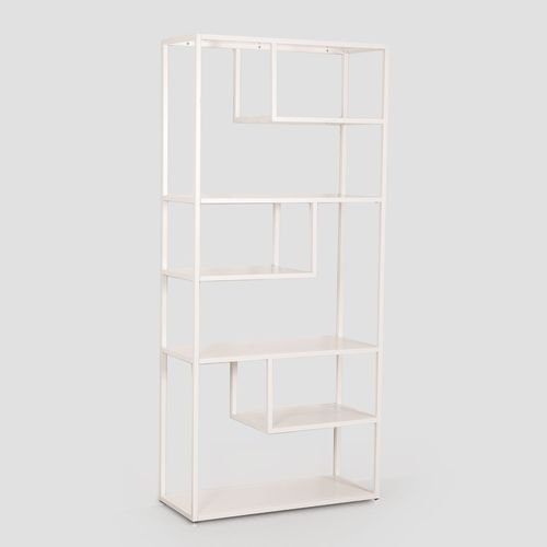 Bibliothèque En Acier Thura Blanc Gardenia