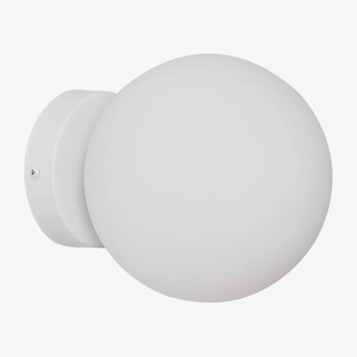 Applique Murale Traditionnelle En Acier Inoxydable Avec Boule De Cristal Uvol Blanc