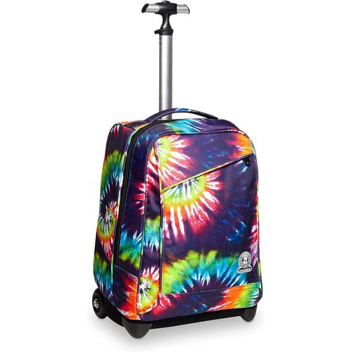 Sac À Dos À Roulettes, Tie&Dye, Sac À Livres À Roulettes, 2 En 1, Sac À Dos + Trolley, Eco-Friendly, Filles Et Garçons, Pour L'École, Le Sport, Pochette Pour Ordinateur Portable, Motif