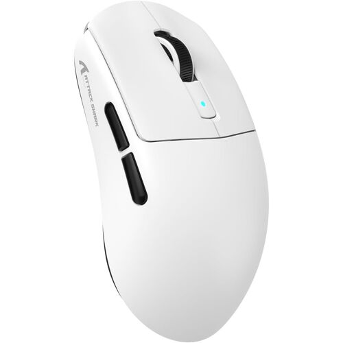 JGD-x Attack Shark R6 39 g Superlight Mouse, PixArt PAW3950MAX Capteur de Jeu sans Fil 8K, MCU Nodic 52840, BT/2.4G/Souris de Jeu Filaire, DPI 42000, réglable pour Win11/Xbox/PS/Mac - Blanc