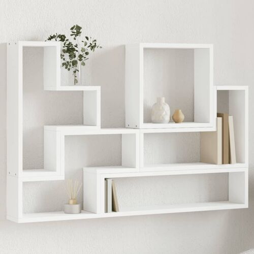 Vidaxl Étagère Murale Blanc 96x12x64 Cm Bois D’Ingénierie
