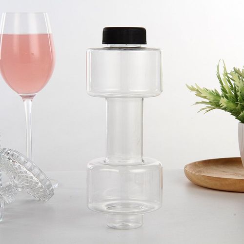Bouteille D'eau De Sport Portable E,Tasse D'haltères,Équipement De Fitness Créatif - Type Clair