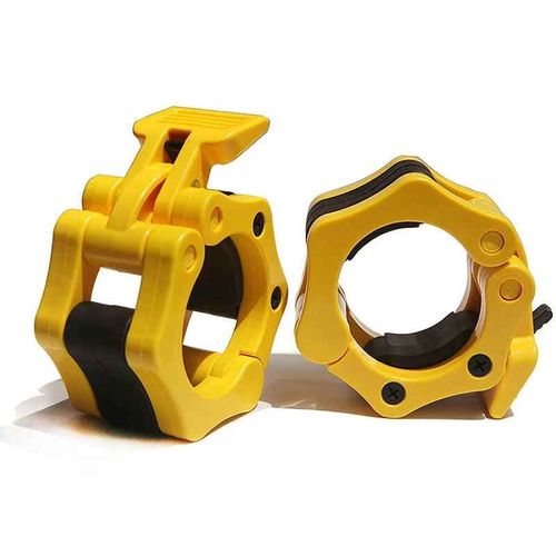 Colliers D'haltères Spinlock À Dégagement Rapide,Pinces De Barre De Poids Pour L'haltérophilie Et La Musculation, - Type 2 Pcs Yellow-30mm
