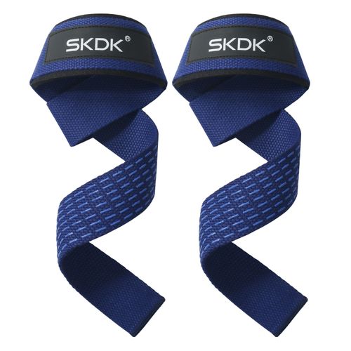 Bandes De Rehausseur D'haltérophilie,Bandes De Traction Dures,Sangles De Poignet,Gants Pour Haltères,Haltères Antidérapants,Deadlifts Et Fitness - Type Jzst-Blue