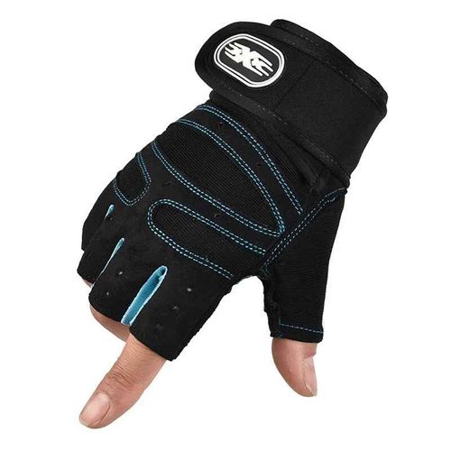 Gants D'haltères Pour Hommes Et Femmes,Haltérophilie,Crossfit,Musculation,Entraînement,Sport,Gymnastique,Protection De Poignet Antidérapante - Type Black Light Blue-Xl