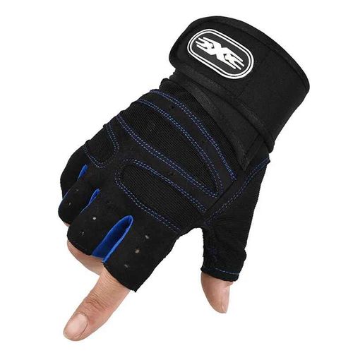 Gants D'haltères Pour Hommes Et Femmes,Haltérophilie,Crossfit,Musculation,Entraînement,Sport,Gymnastique,Protection De Poignet Antidérapante - Type Black Blue-L