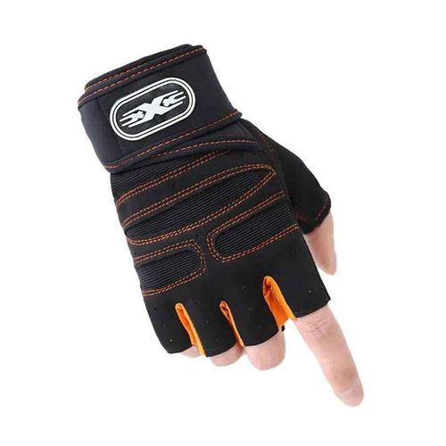 Gants D'haltères Pour Hommes Et Femmes,Haltérophilie,Crossfit,Musculation,Entraînement,Sport,Gymnastique,Protection De Poignet Antidérapante - Type Black Orange-L