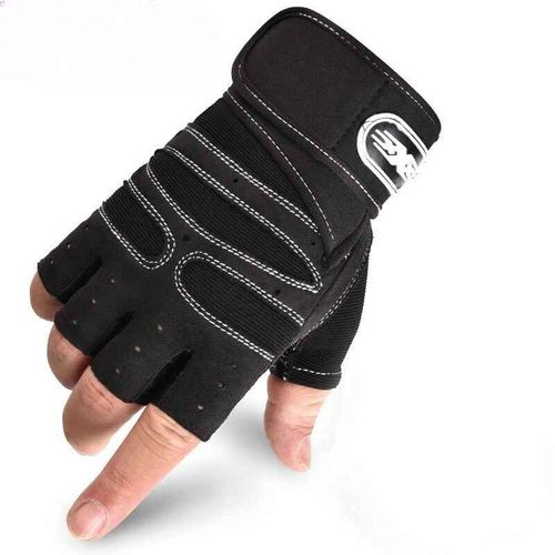 Gants D'haltères Pour Hommes Et Femmes,Haltérophilie,Crossfit,Musculation,Entraînement,Sport,Gymnastique,Protection De Poignet Antidérapante - Type Black White-M