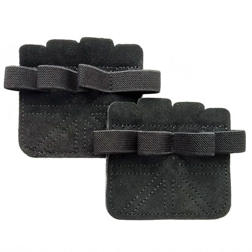 Gants D'haltérophilie En Cuir De Vache,1 Paire,Protection De La Paume À Quatre Doigts,Antidérapants,Résistants À L'usure,Pour Fitness,Entraînement Sportif - Type Black-L