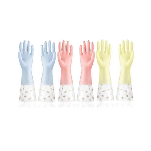 Gants de nettoyage de vaisselle 3 paires - Gants en caoutchouc réutilisables Non-Buanderie Cuisine Jardinage Househo