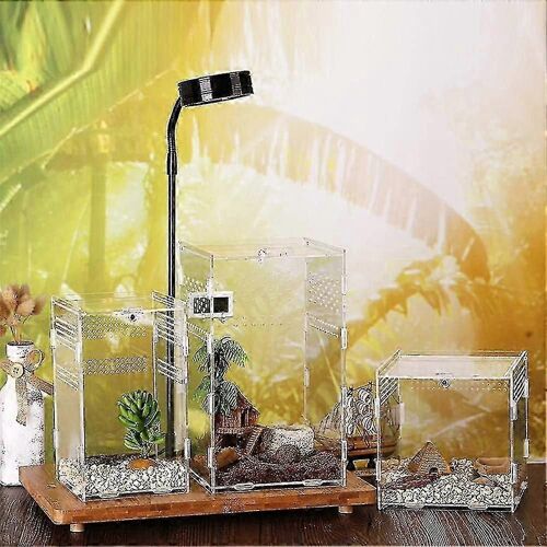 Boîte D'alimentation Et D'élevage De Reptiles D'insectes En Acrylique Transparent Pour Araignées,Lézards,Petits Animaux De Compagnie