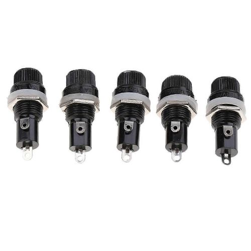 5Pcs 125V / 15A 250V / 10A Filetage 12mm Vis Porte-fusibles monts sur panneau