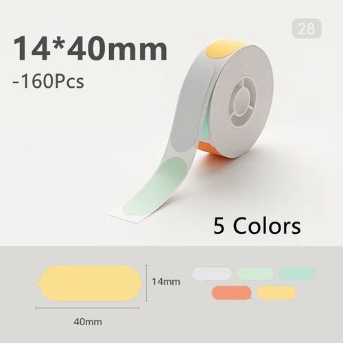 Niimbot étiquettes papier adhésif étiquettes thermiques autocollants rouleau papier auto-adhésif pour Niimbot D110 D11 D101 Mini imprimante Portable - Type 1 Roll Color No-28