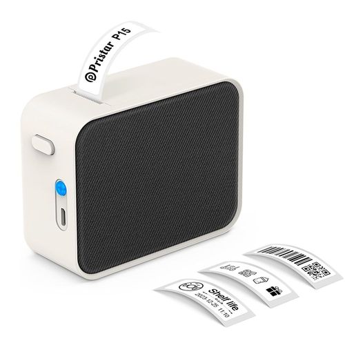 Marklife P15 étiqueteuse Machine Mini poche thermique imprimante d'étiquettes sans fil bricolage adhésif autocollant étiquettes papier ou 1PK P15 étiquette - Type Black Printer