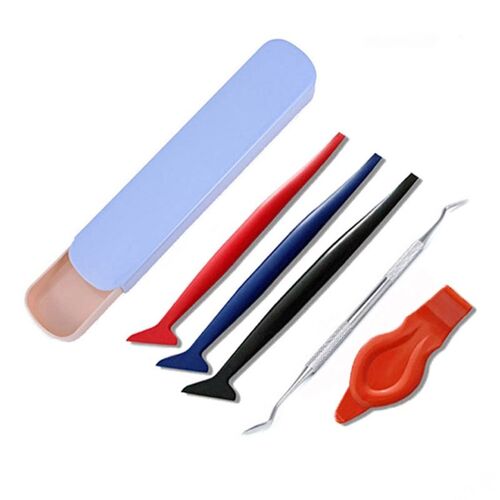 Kit De Couteaux Autocollants, Outils D'emballage D'accessoires De Voiture, Film Vinylique, Grattoir, Peinture De Fenêtre, Raclette, Décalcomanie, 5 Pièces