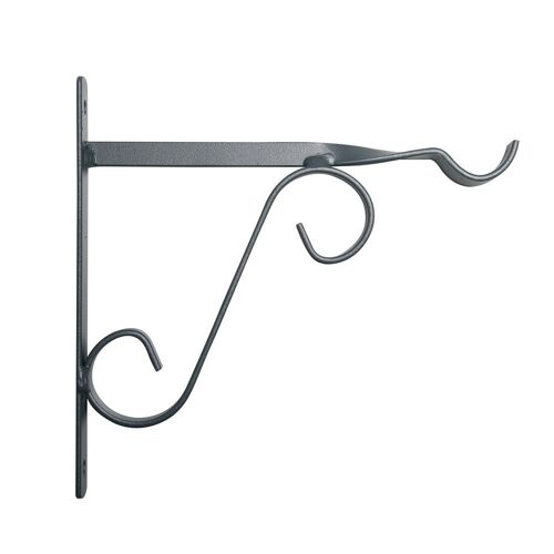 Potence Fer Plat Anthracite - 20x20 Cm - Acier Époxy